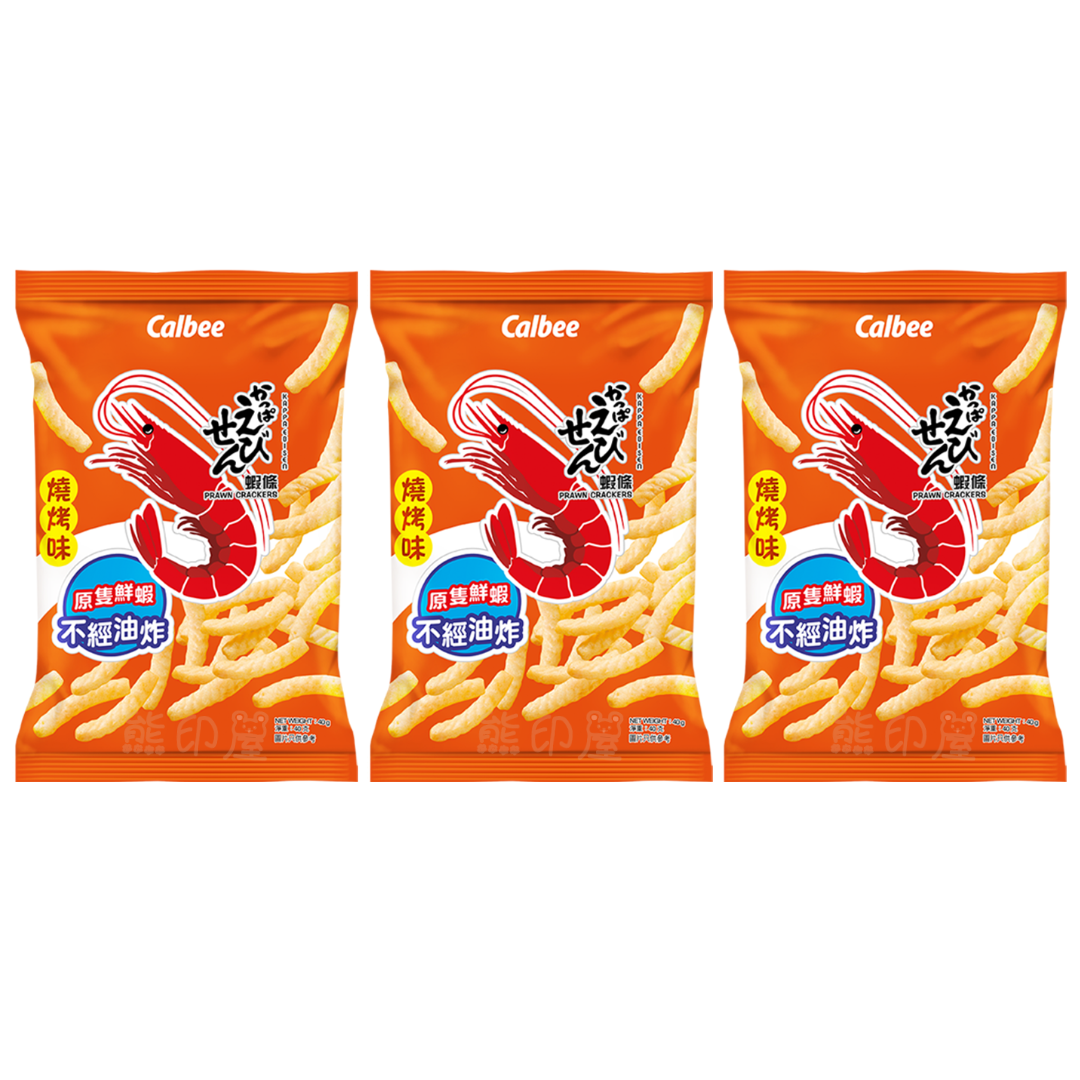 卡樂B蝦條(BBQ) 40G x 3  (橙)