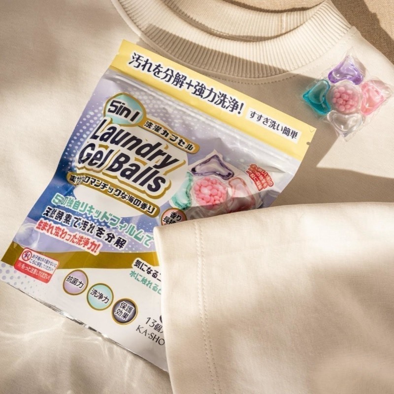 買一送一 KA-SHOW 洗濯職人 5-in-1 極淨香氛洗衣球 13入袋 等於26入