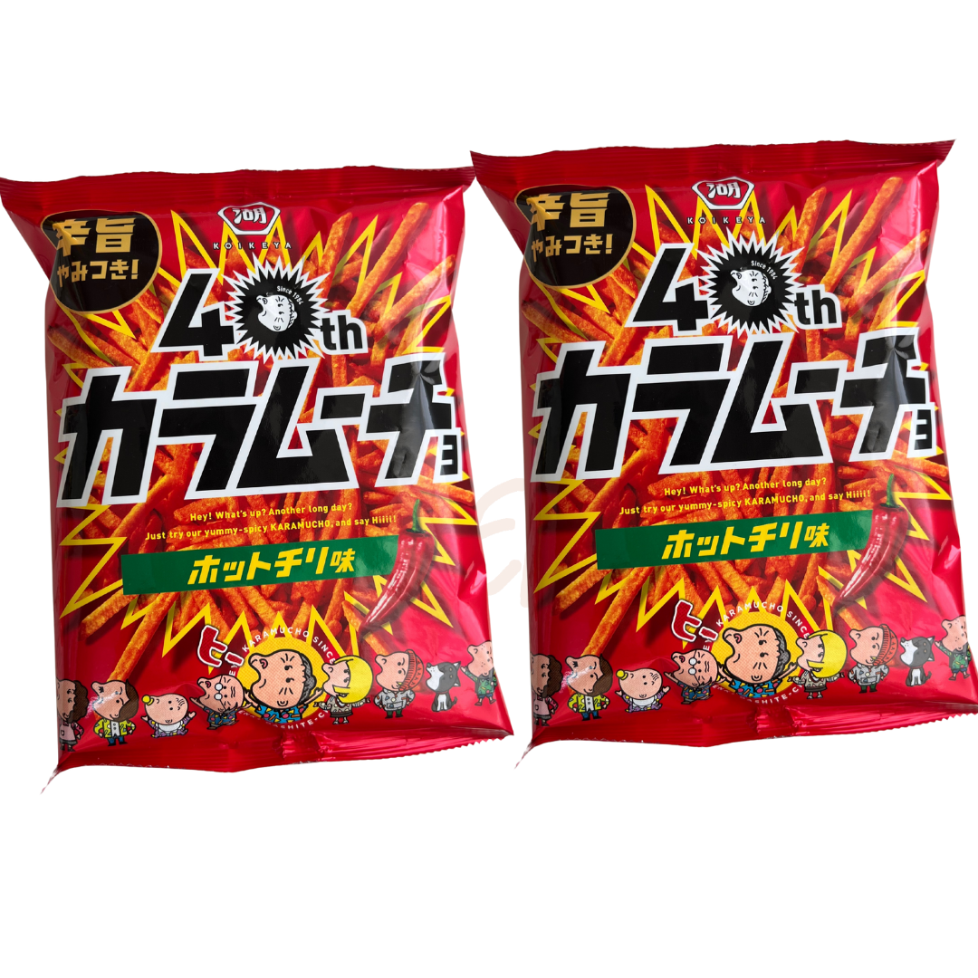 湖池屋大包辛辣薯條(紅) 97Gx2 (新舊包裝隨機發貨) 到期日 2026.03.30