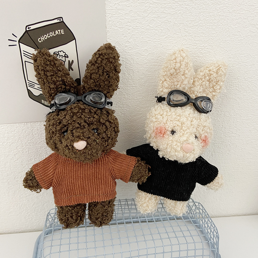 《6211》羊毛大耳朵飛行員兔兔吊飾