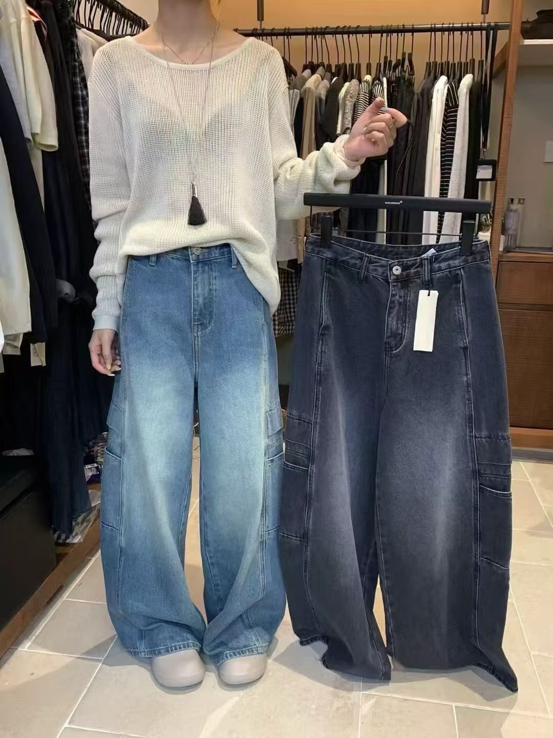 MI5028 洗水工裝牛仔褲