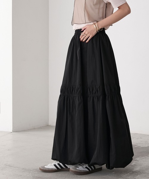 日本🇯🇵連線 Forksy 分層設計氣球蓬蓬裙 氣球裙 長裙 裙子 蛋糕裙 分層設計 蓬蓬裙 3色(任買兩件711免運)/預購