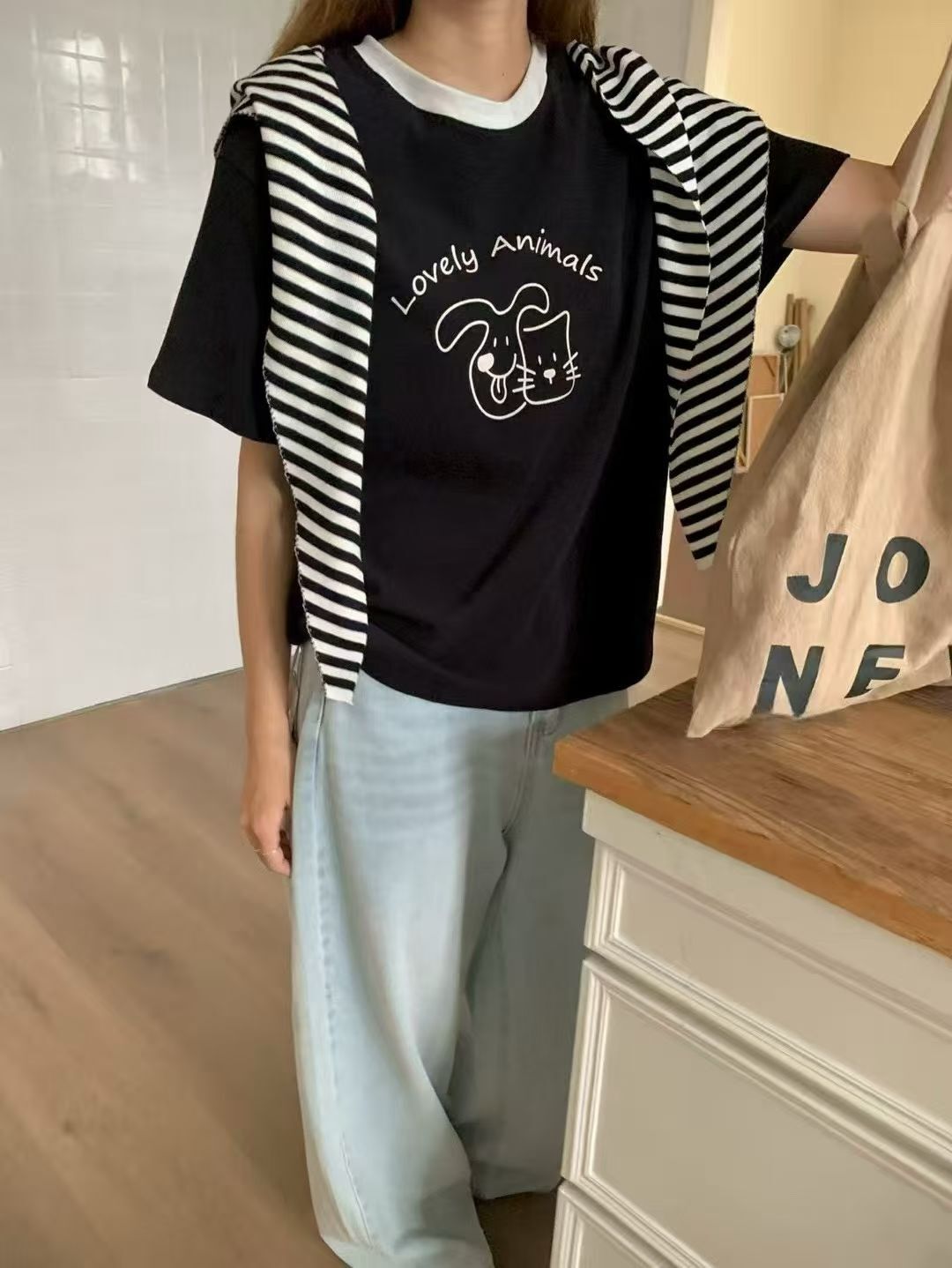 MI5032 小動物圖案Tee