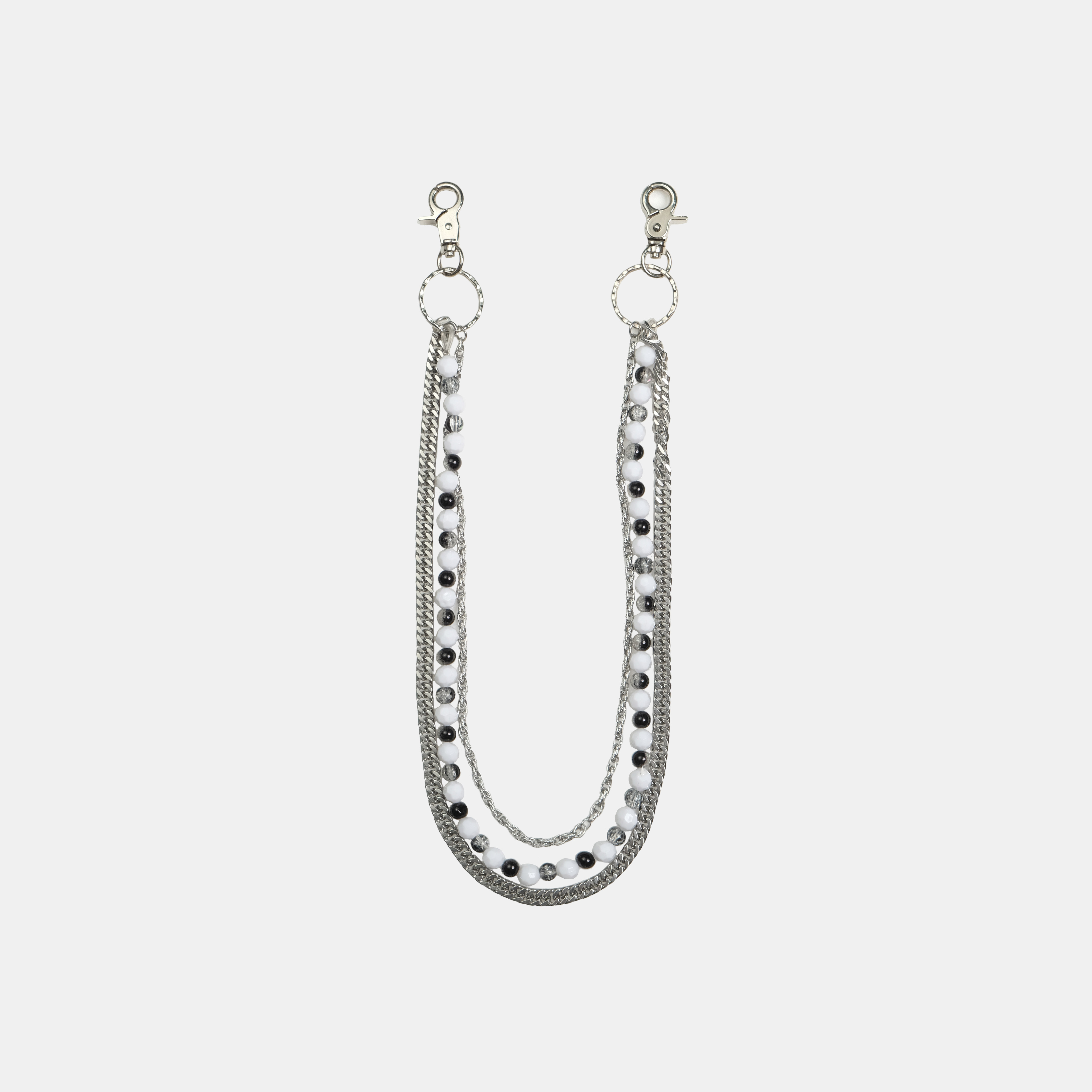 ACR 多邊型 圓珠 銀鍊 造型 褲鍊