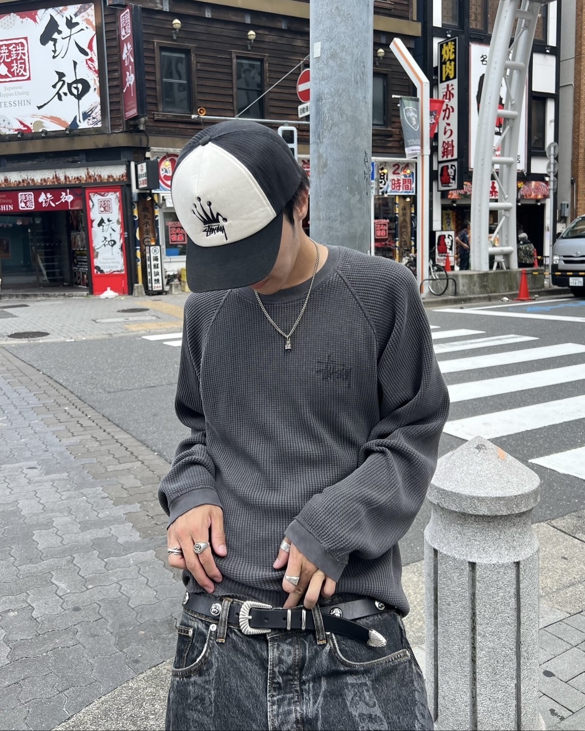 #預購 STUSSY BASIC THERMAL 經典LOGO 華夫格 插肩袖 長踢 五色