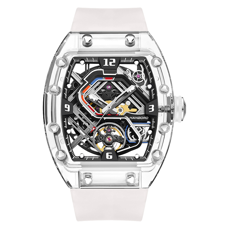 【Hanboro 衡寶】極光賽道系列 鏤空 夜光 機械 手錶
