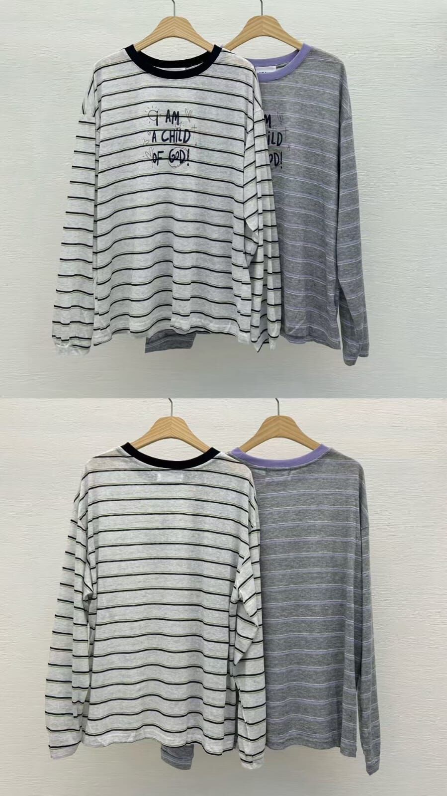 MI5036 字母寬鬆橫間上衣