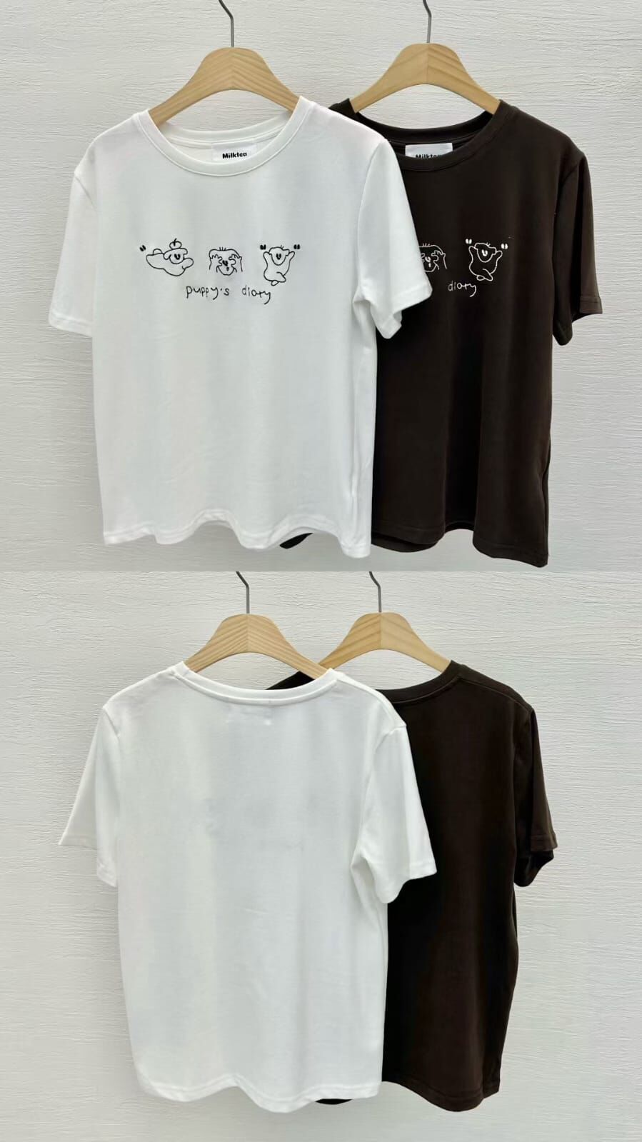 MI5037 小狗刺繡寬鬆Tee