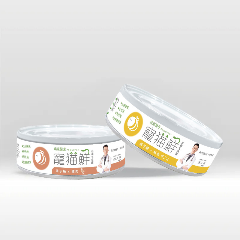 寵貓鮮 低磷護腎主食罐 蜂子蛹系列 80g/罐 - (綜合24入)