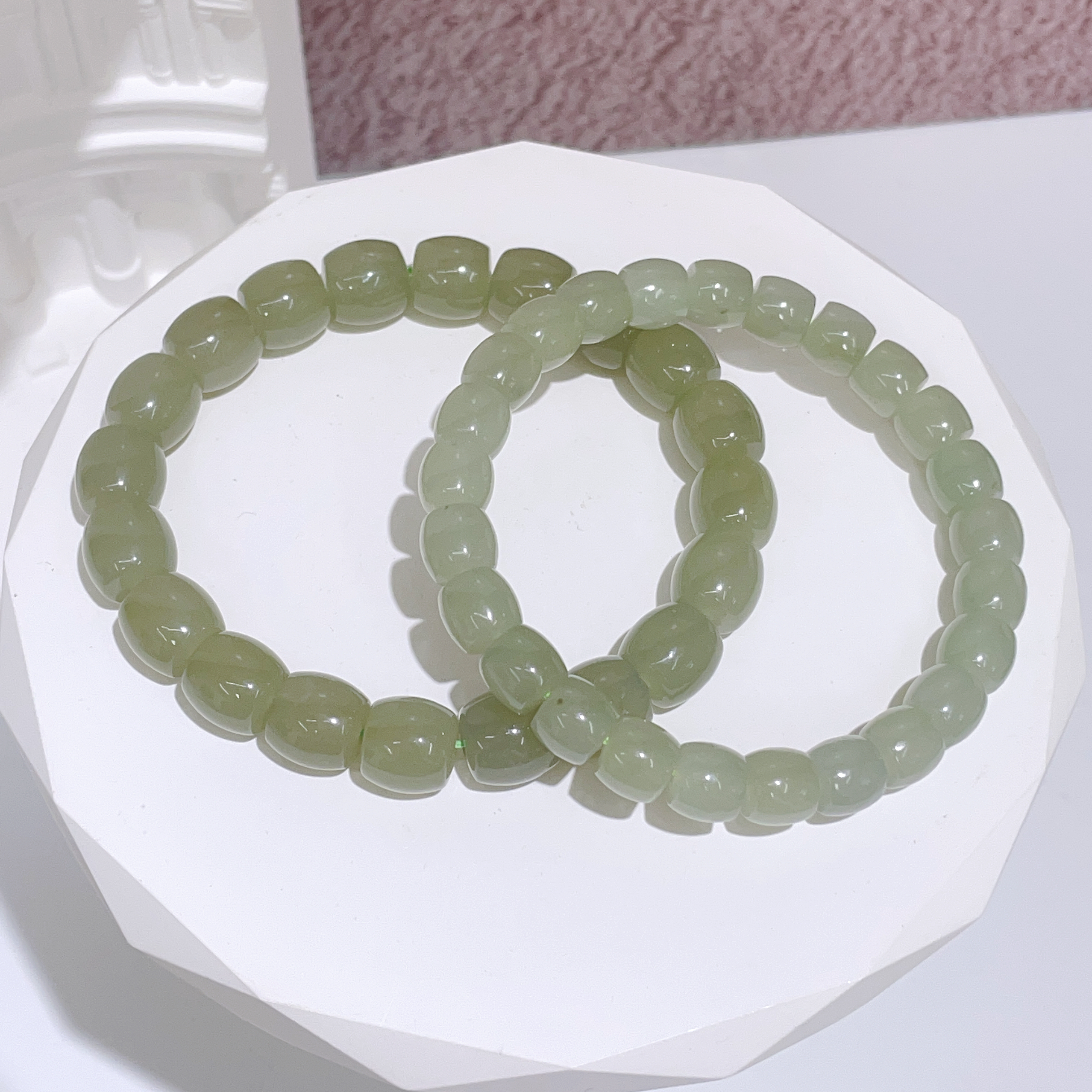 和田玉圓切手串