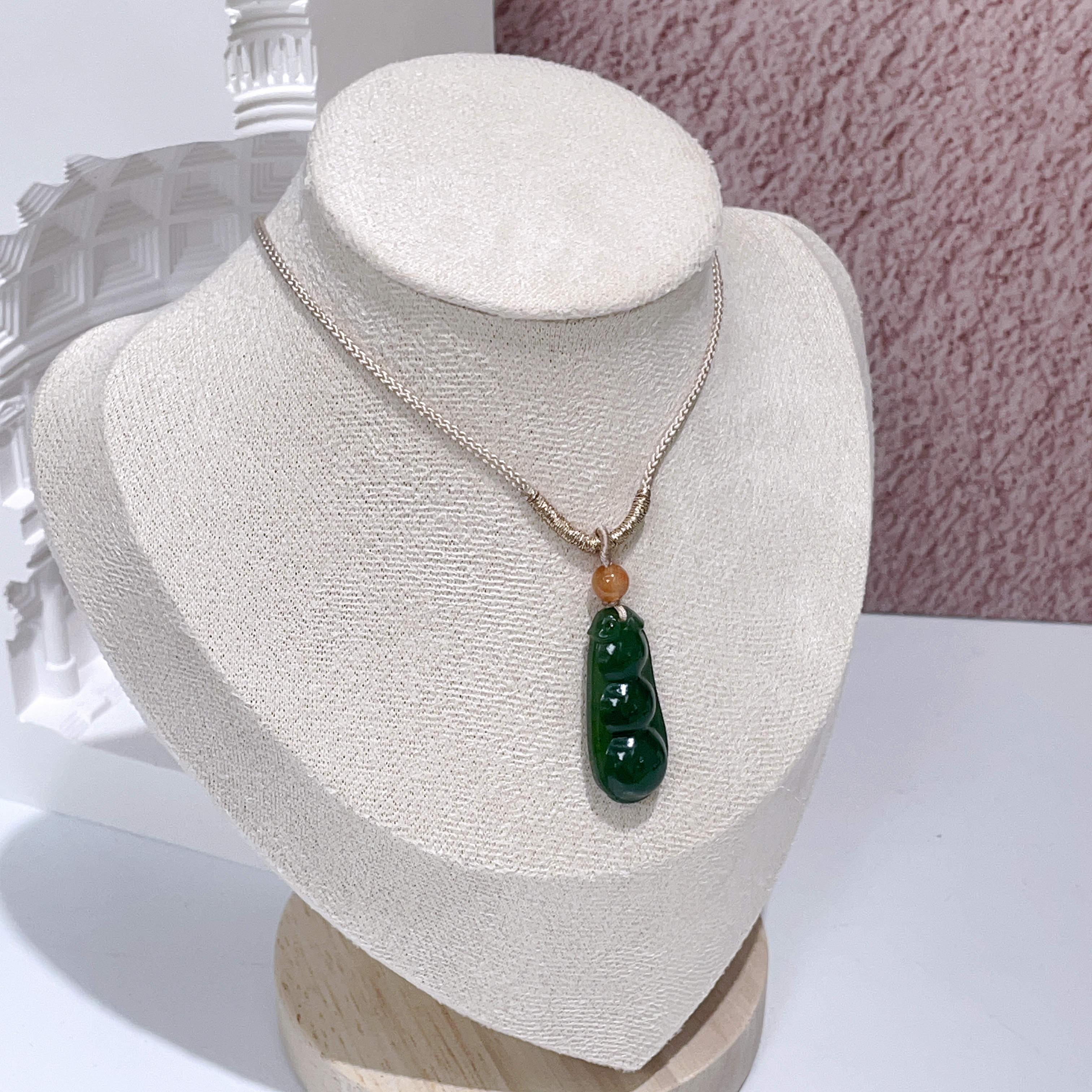 和田玉福豆吊墜