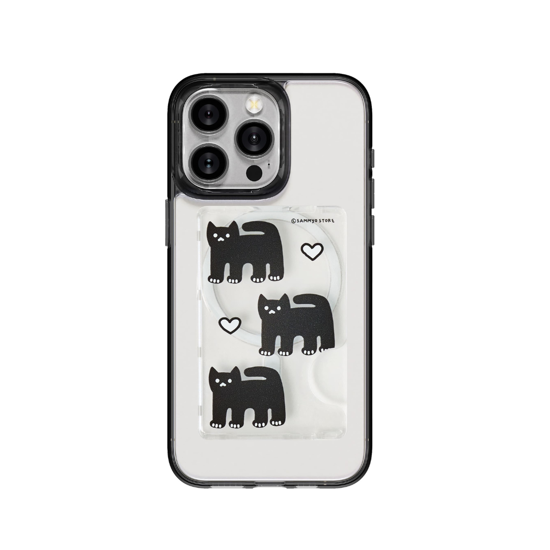 Sammyo store 磁吸卡套 / 愛心貓-CS_SM_CL02