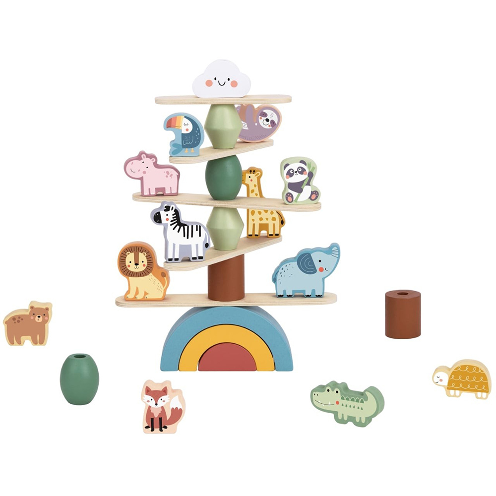 《 TOOKY TOY 》森林動物堆疊塔