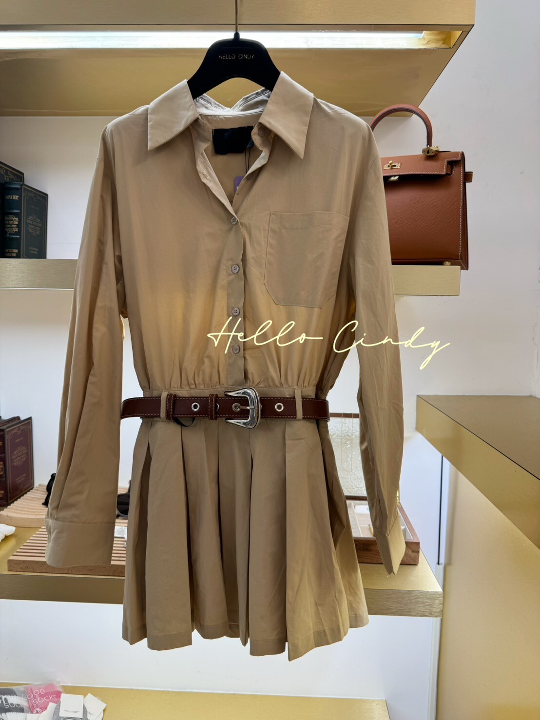 B08122 現貨+預購-Cindy自留超甜美襯衫+百折褲裙組