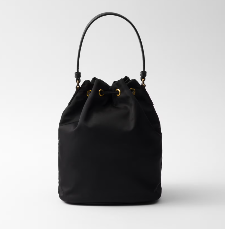 1PD0911-002 PRADA Duet Re-Nylon Bucket Bag Black #1BH038UOPRV44 (B-EU-E)