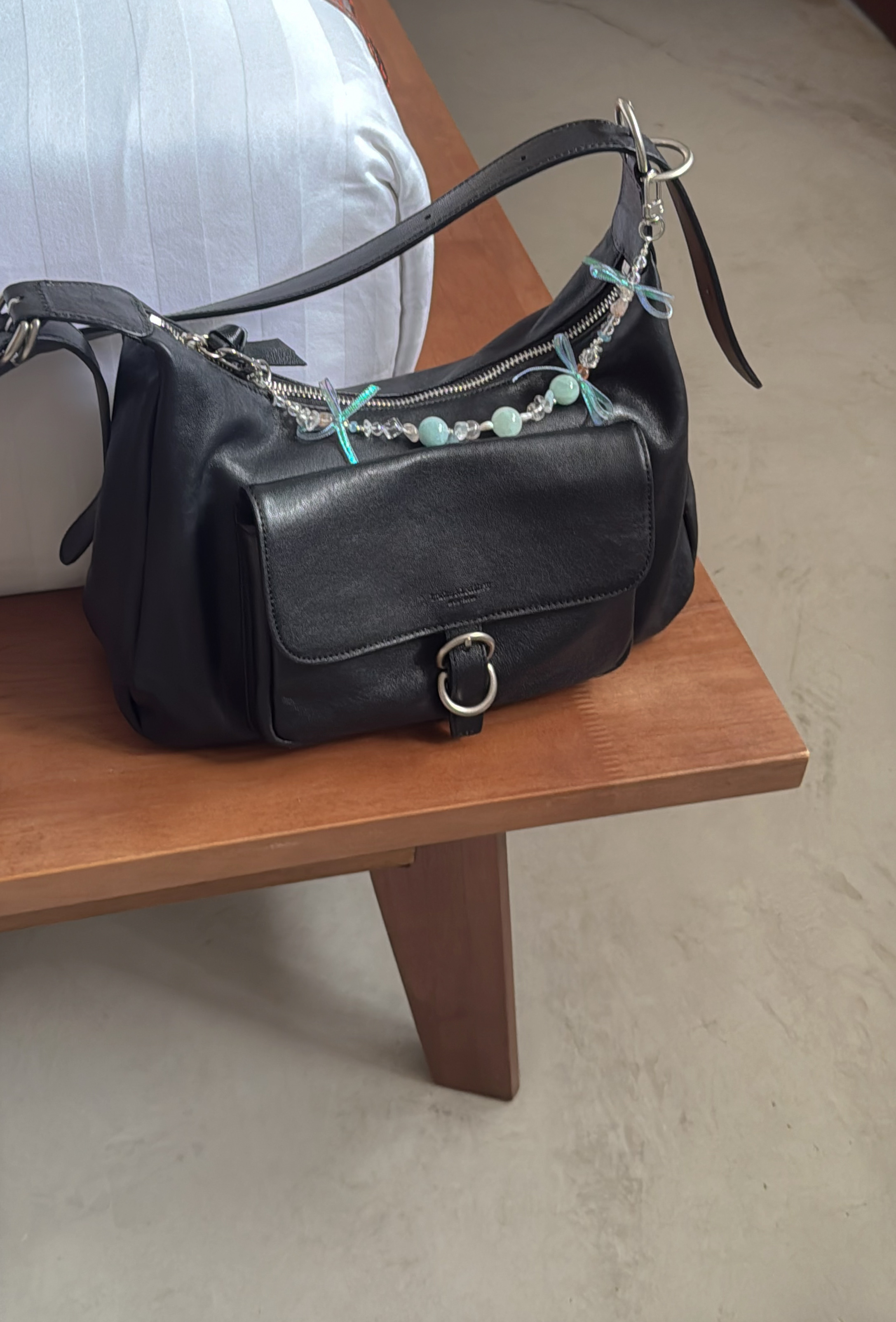 <自家設計>手工珠串電話抽繩