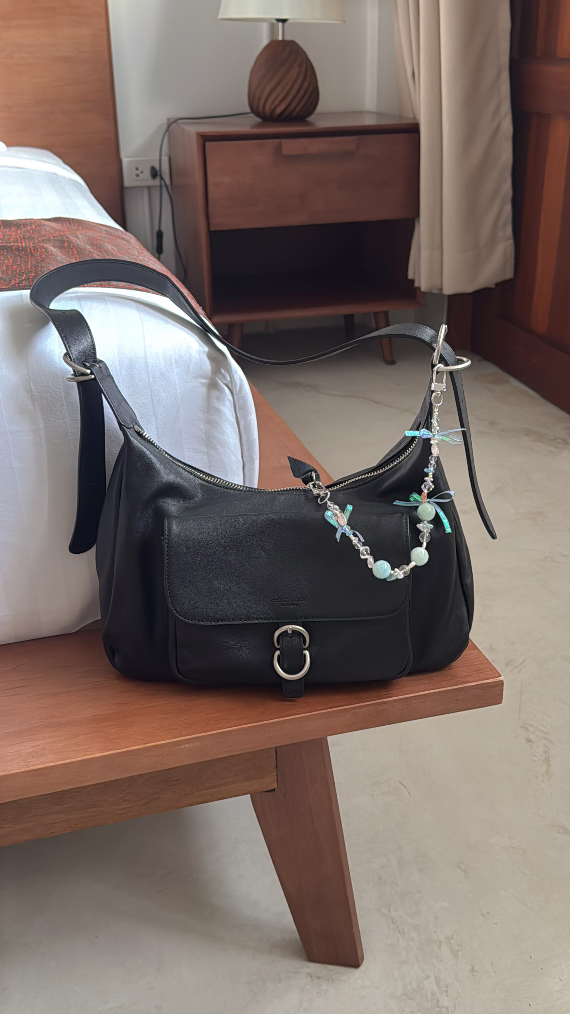 <自家設計>手工珠串電話抽繩