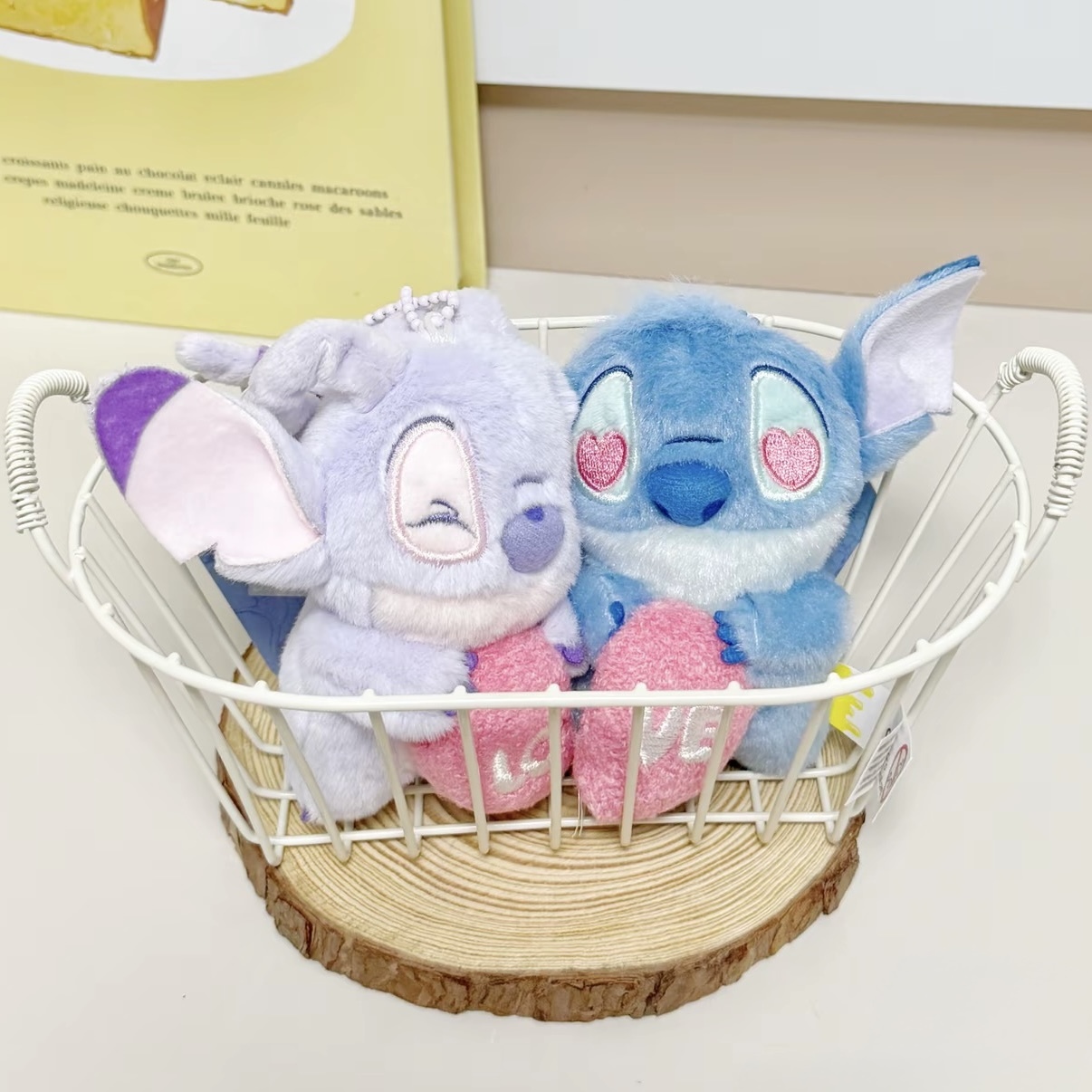 DISNEY 迪士尼 史迪奇 安琪 星際寶貝 貼貼吊飾 吸磁 告白組合 絨毛吊飾 兩隻一組 /預購