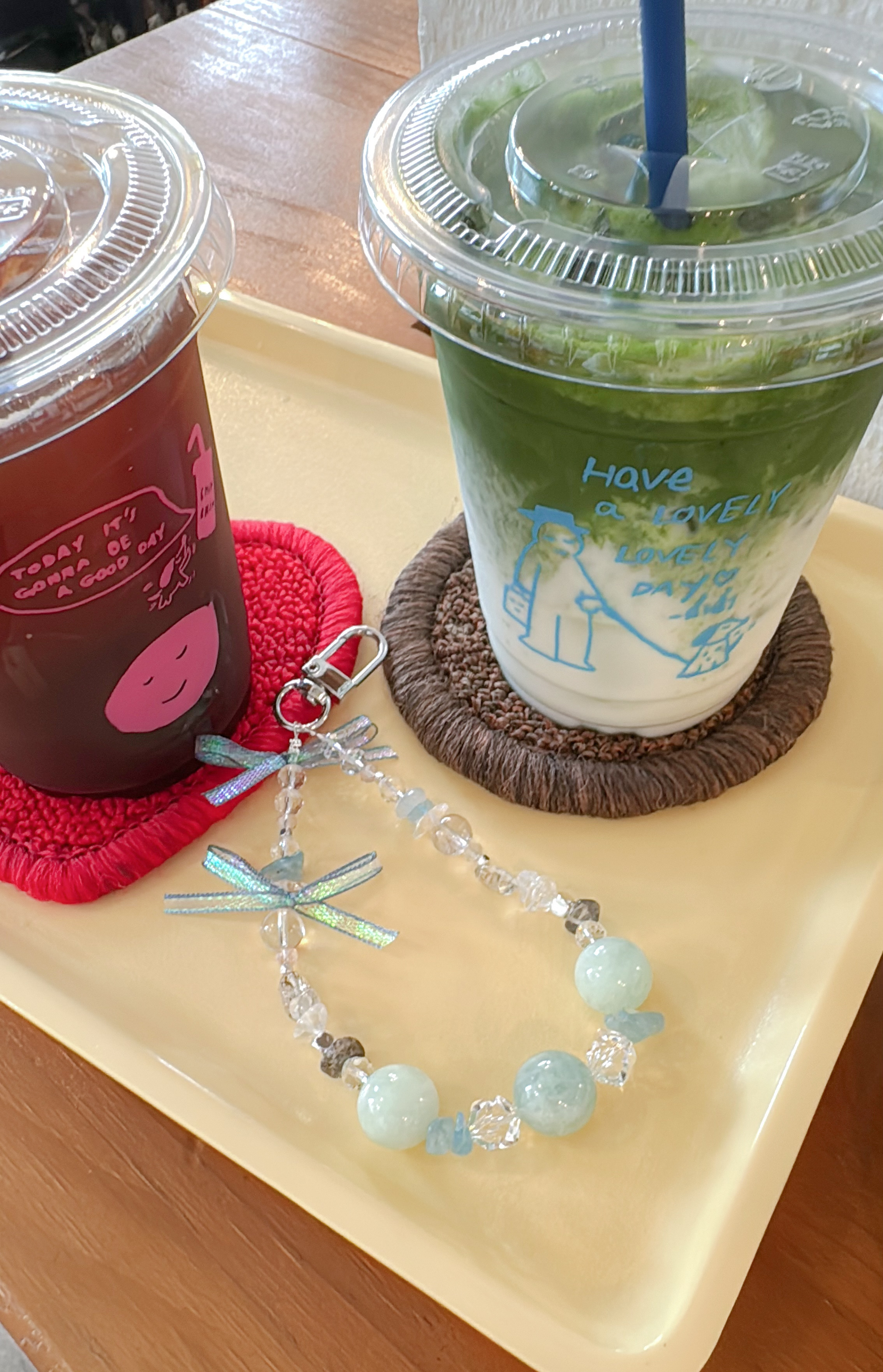 <自家設計>手工珠串電話繩