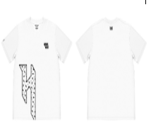 [K] HANAHAII H Logo SHORT SLEEVE-T, White, KHN1 (KHN1)