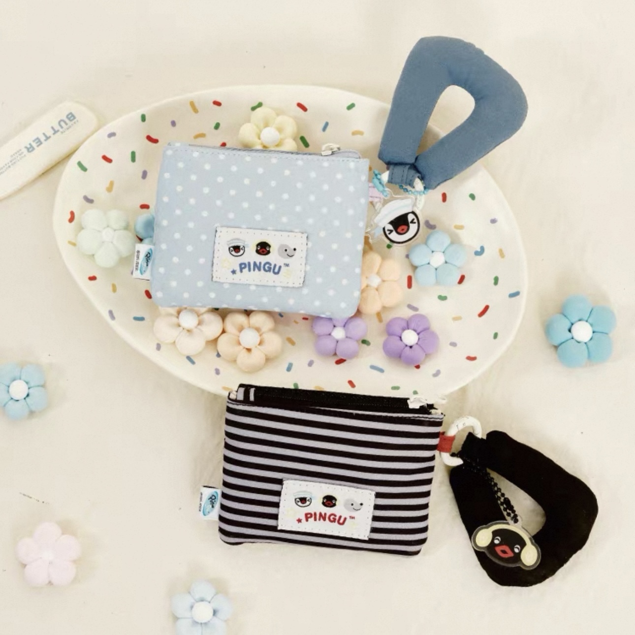 VANWALK x PINGU 企鵝家族 手提收納小包 耳機包 卡通 零錢包