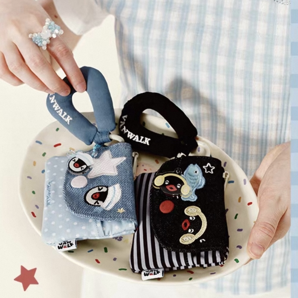 VANWALK x PINGU 企鵝家族 手提收納小包 耳機包 卡通 零錢包