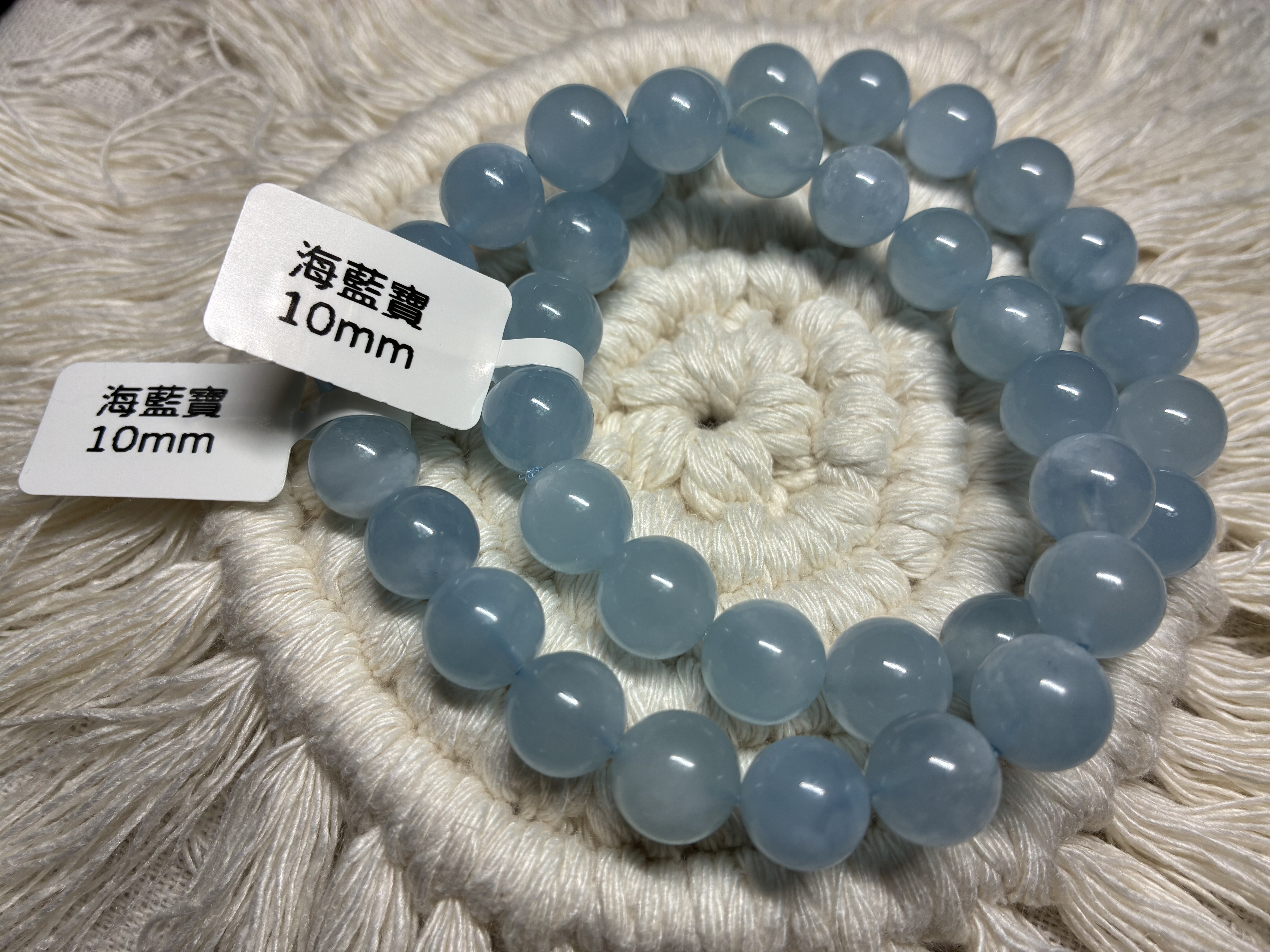 海藍寶手串 10mm+-