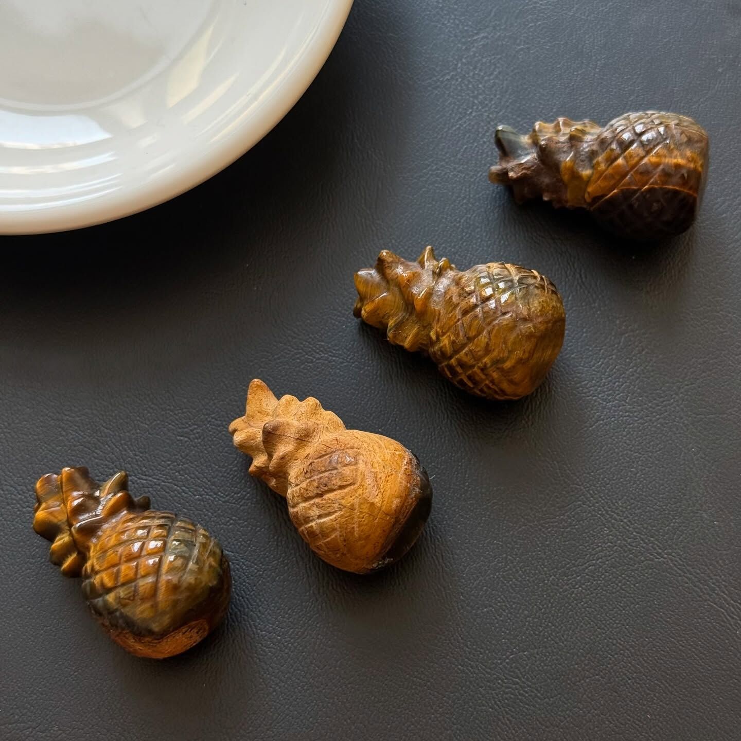 [原石] 虎眼石 旺來 鳳梨 水晶小擺飾