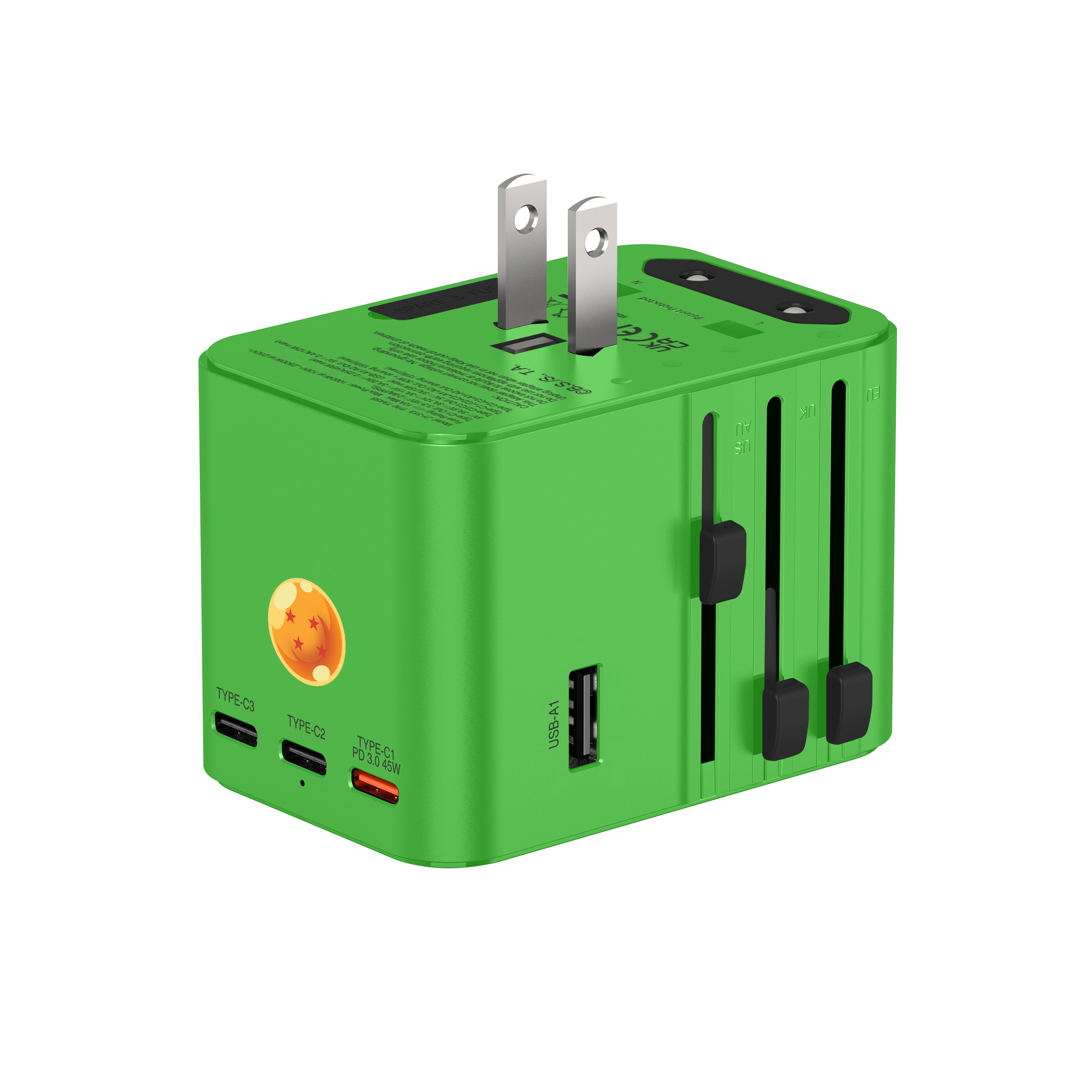 XPower x 龍珠Z TA45B 45W 6輸出PD3.0/PPS快充旅行充電器(神龍)