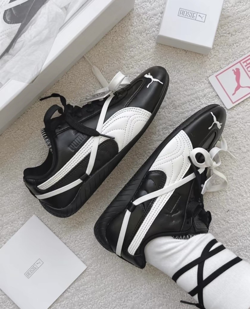 ROSÉ X PUMA SPEEDCAT PREMIUM 黑色 亮面皮革 雙鞋帶 聯名款 朴彩英 404391-01