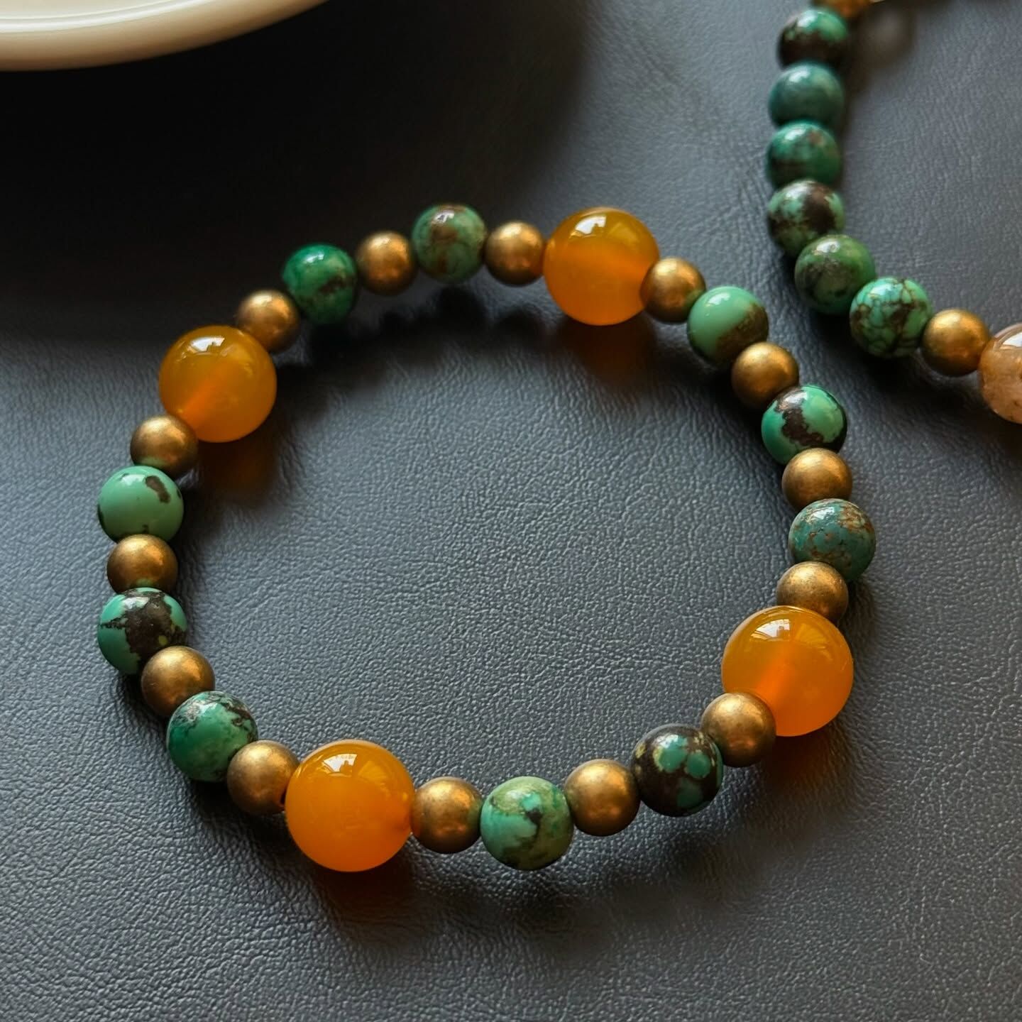 [原石] 西藏綠松石 設計款手串