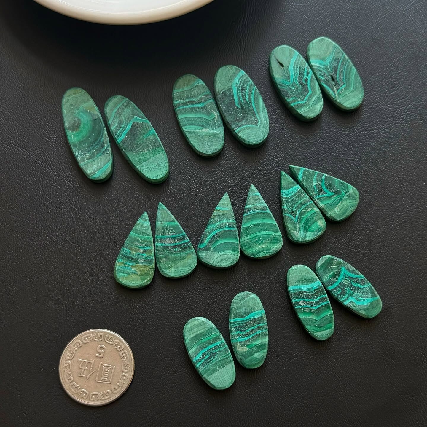 [原石] 矽孔雀石 水晶墜面 水晶蛋面