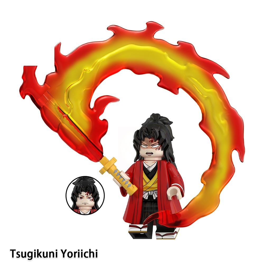 Demon Slayer Tsugikuni Yoriichi Custom Minifigures Fit Lego WM6218 WM3003