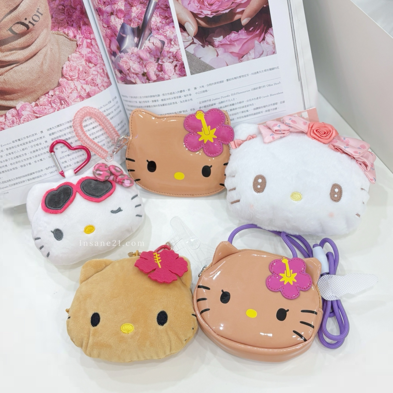 SANRIO HELLO KITTY 大頭收納小包 零錢包 耳機包 共五種 曬黑KITTY 日本代購 三麗鷗