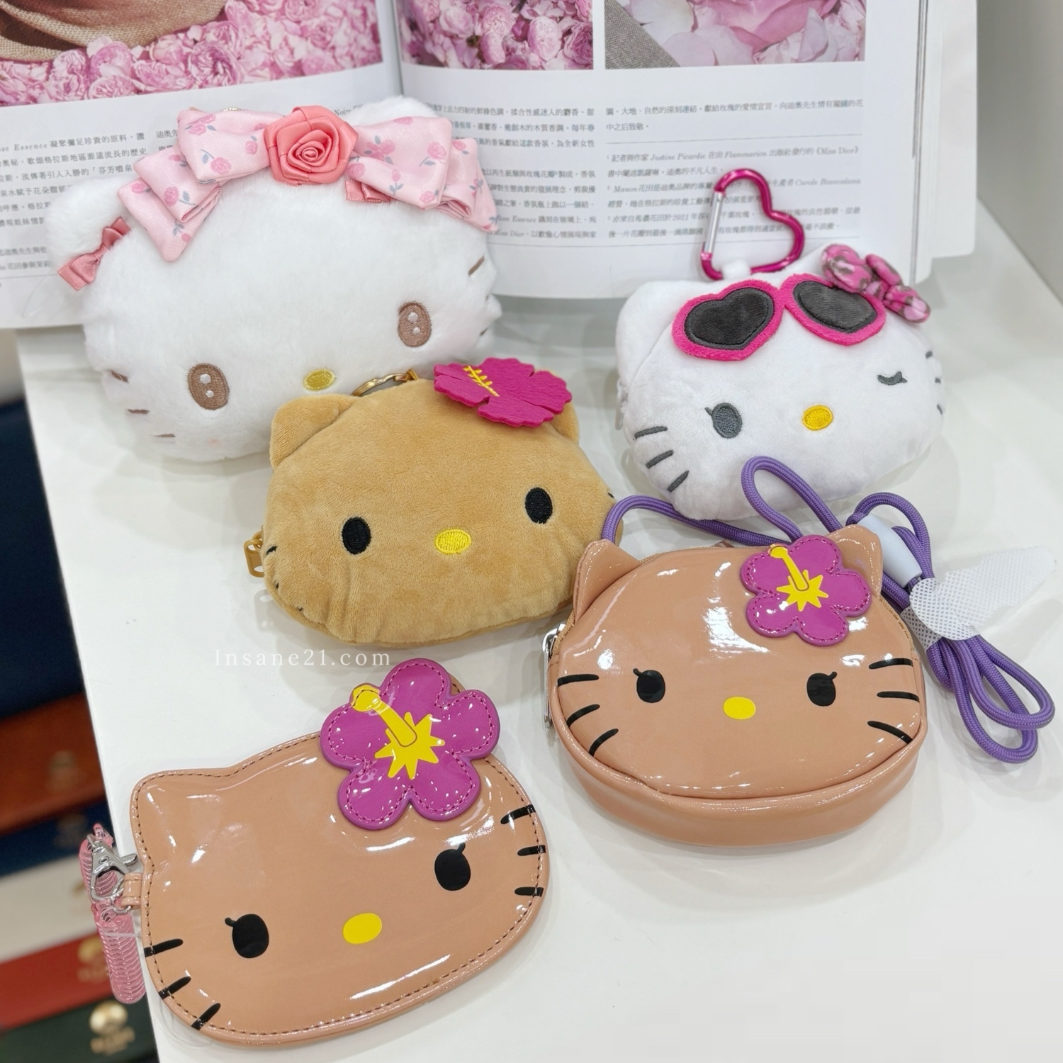 SANRIO HELLO KITTY 大頭收納小包 零錢包 耳機包 共五種 曬黑KITTY 日本代購 三麗鷗