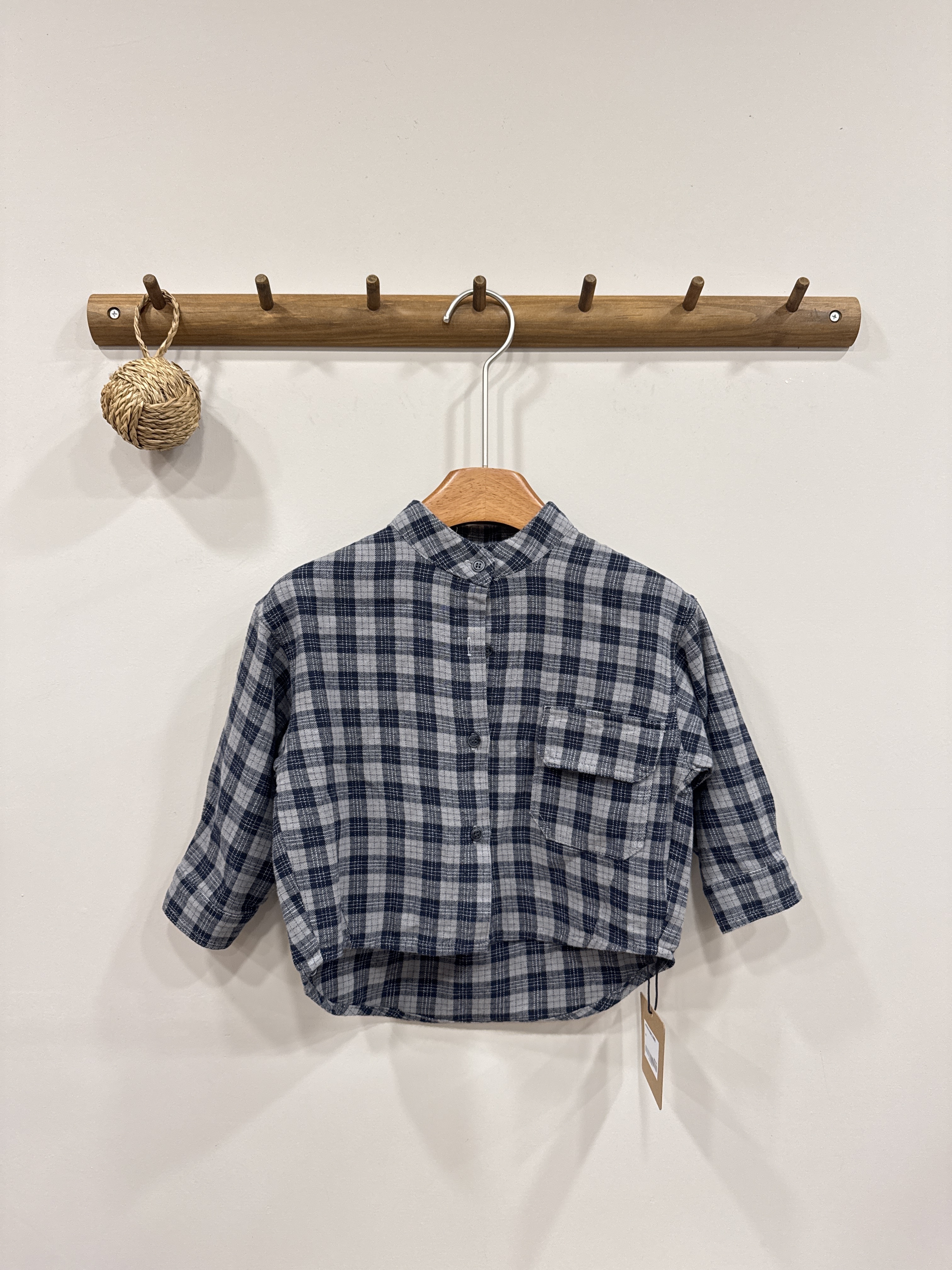 A02835格紋口袋襯衫