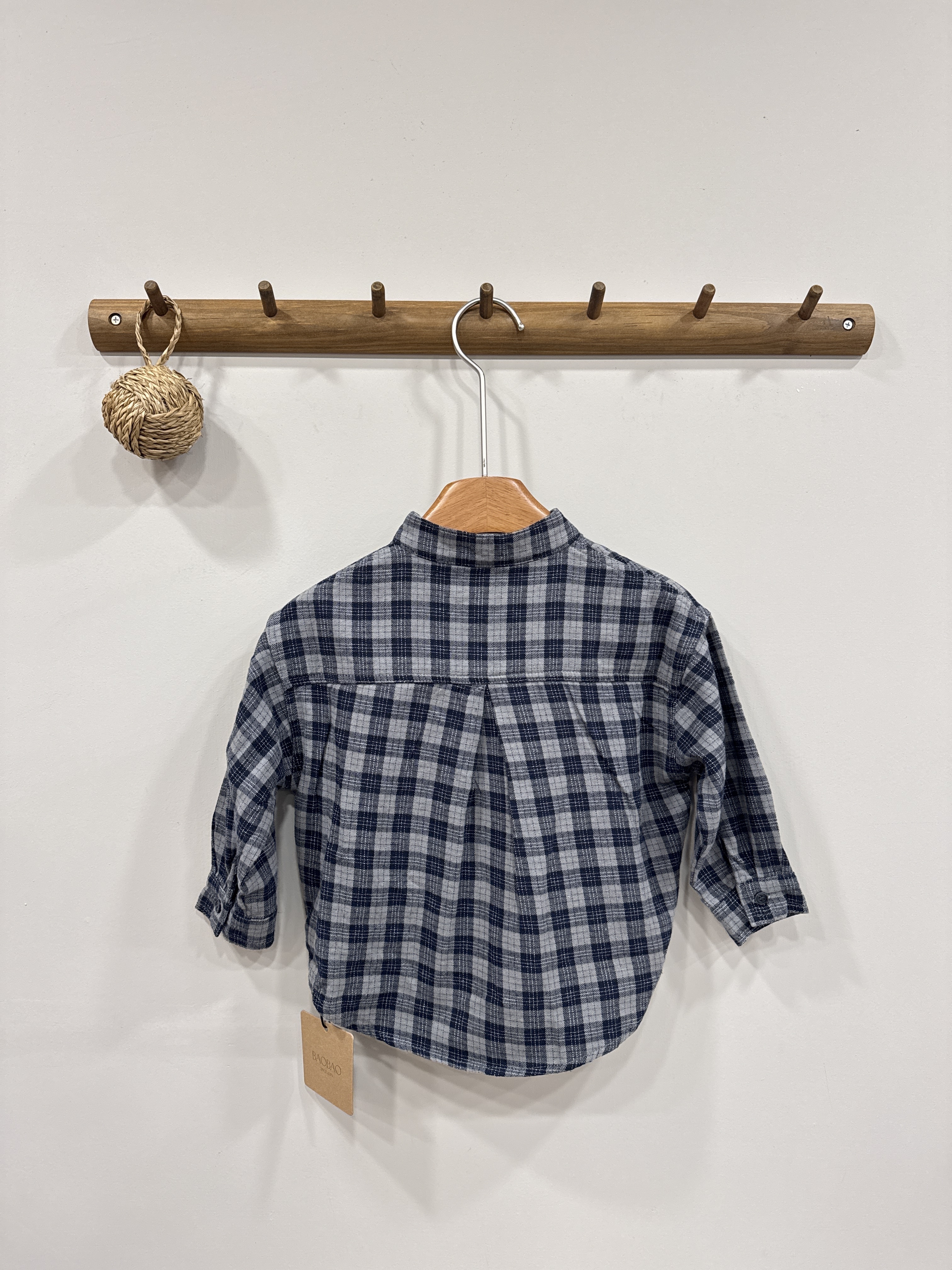 A02835格紋口袋襯衫