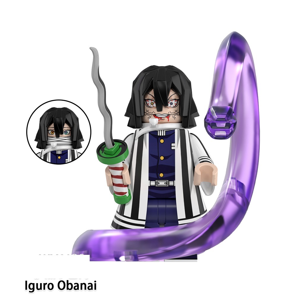 Demon Slayer Iguro Obanai Custom Minifigures Fit Lego WM6218 WM3006