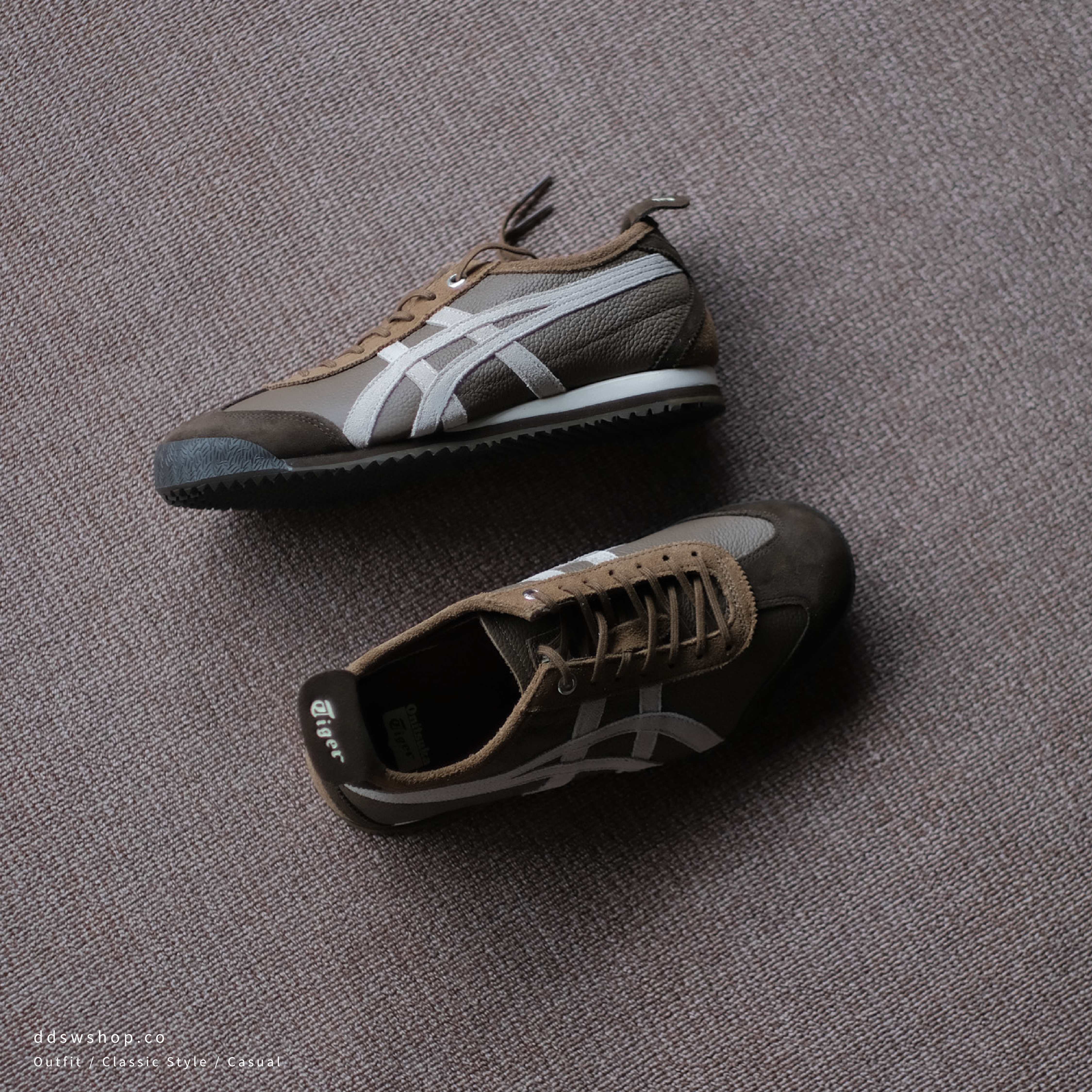 "調貨" ONITSUKA TIGER MEXICO 66 SD VIN 棕底麂皮米虎爪紋 1183C015-205