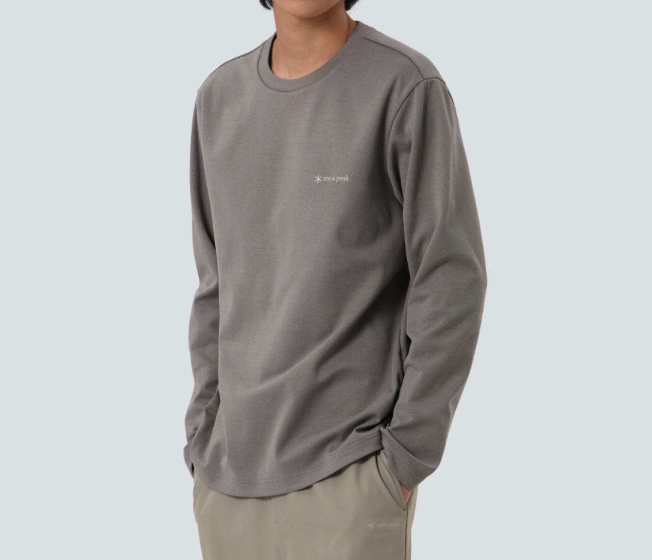 【現貨】snow peak Round Neck Long Sleeve T-shirt 刺繡小logo 薄長袖 S25FMFTL14