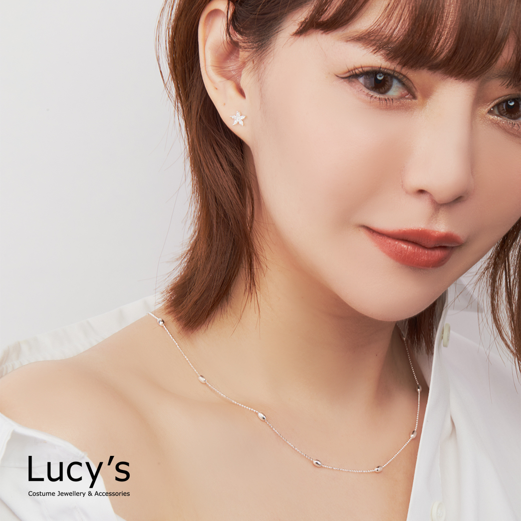 925純銀〔輕銀系列〕冰晶小花 耳環 (123713)