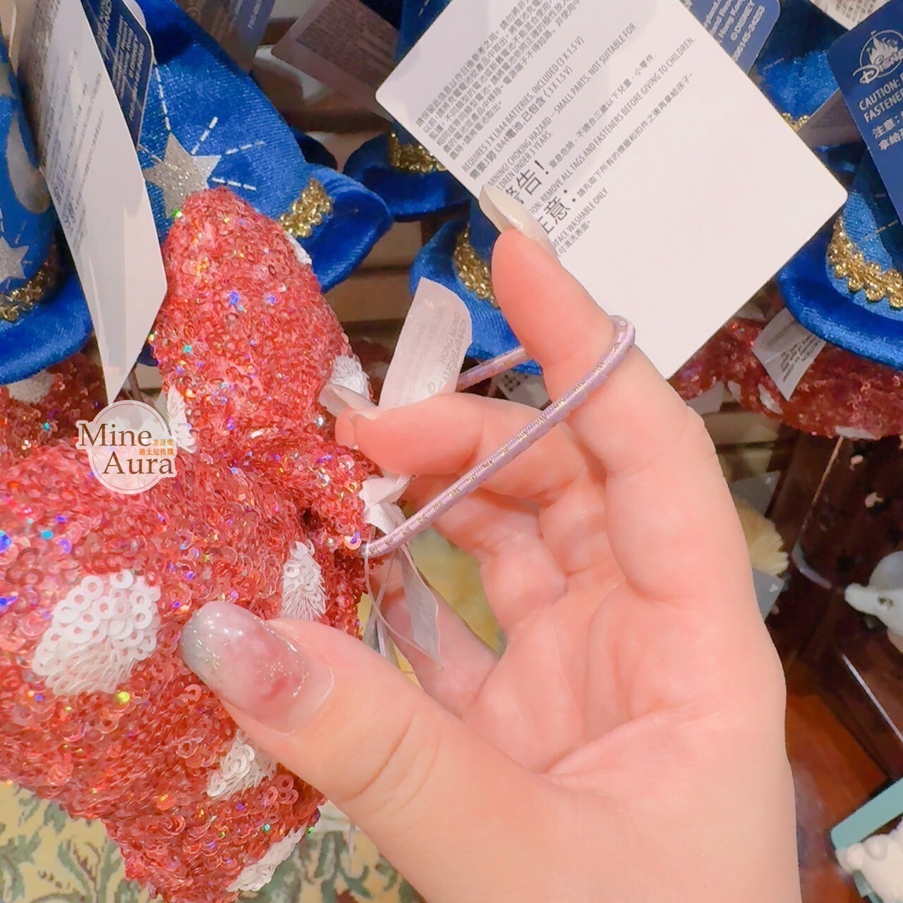 米妮 Minnie 亮片 點點 蝴蝶結 造型 髮束 髮飾 -香港迪士尼樂園