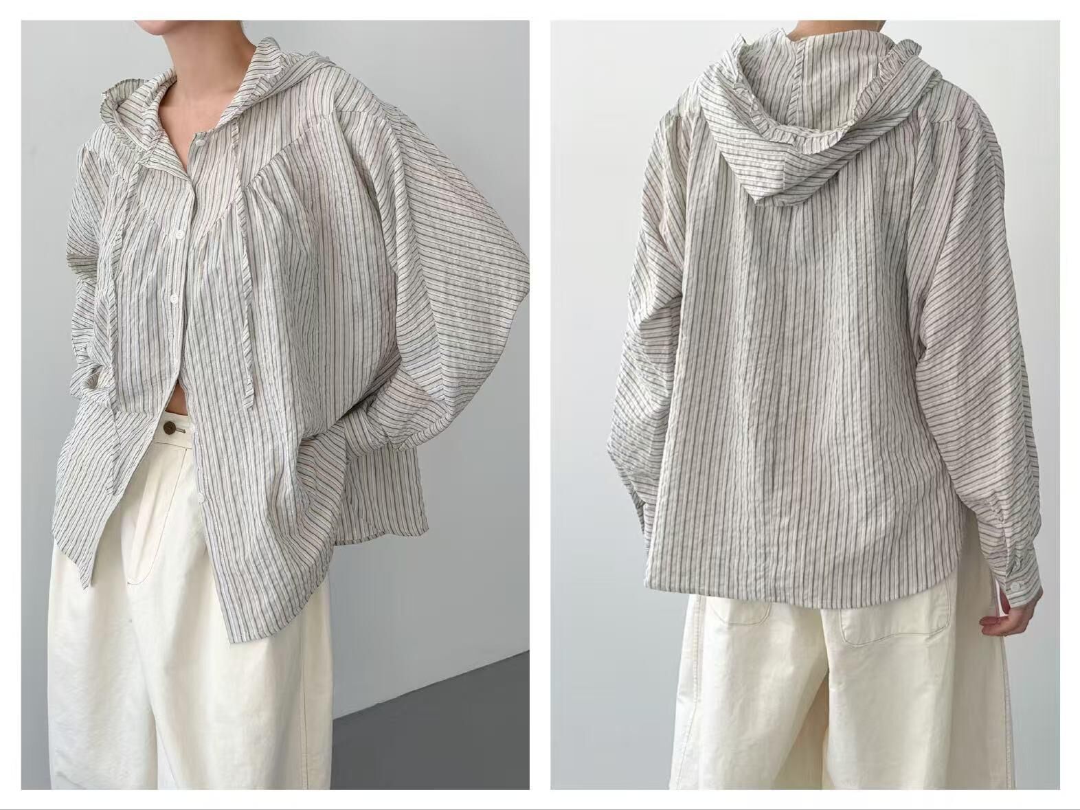 KR 女裝直間有帽外套 (K8 BR694)