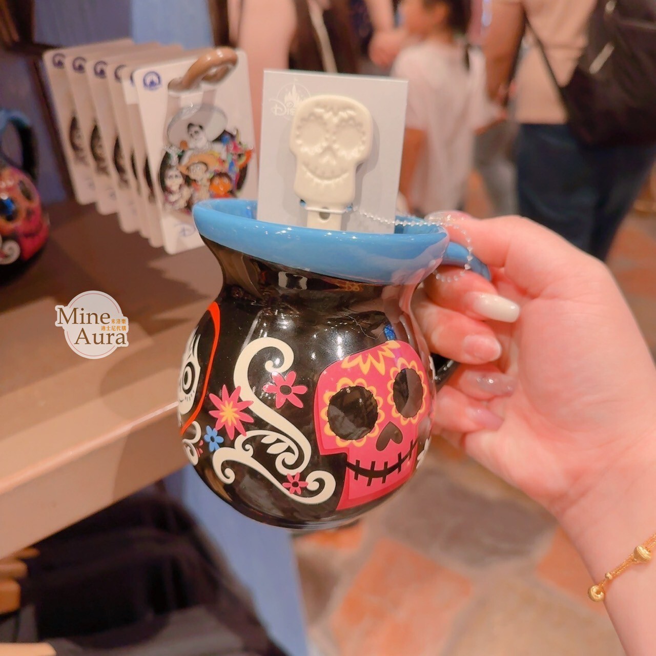 可可夜總會 Coco 骷顱頭 造型 湯勺+馬克杯 組 湯勺架設計 水杯 湯杯 -香港迪士尼樂園