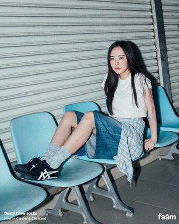 FAAM 斑駁針織高筒運動襪