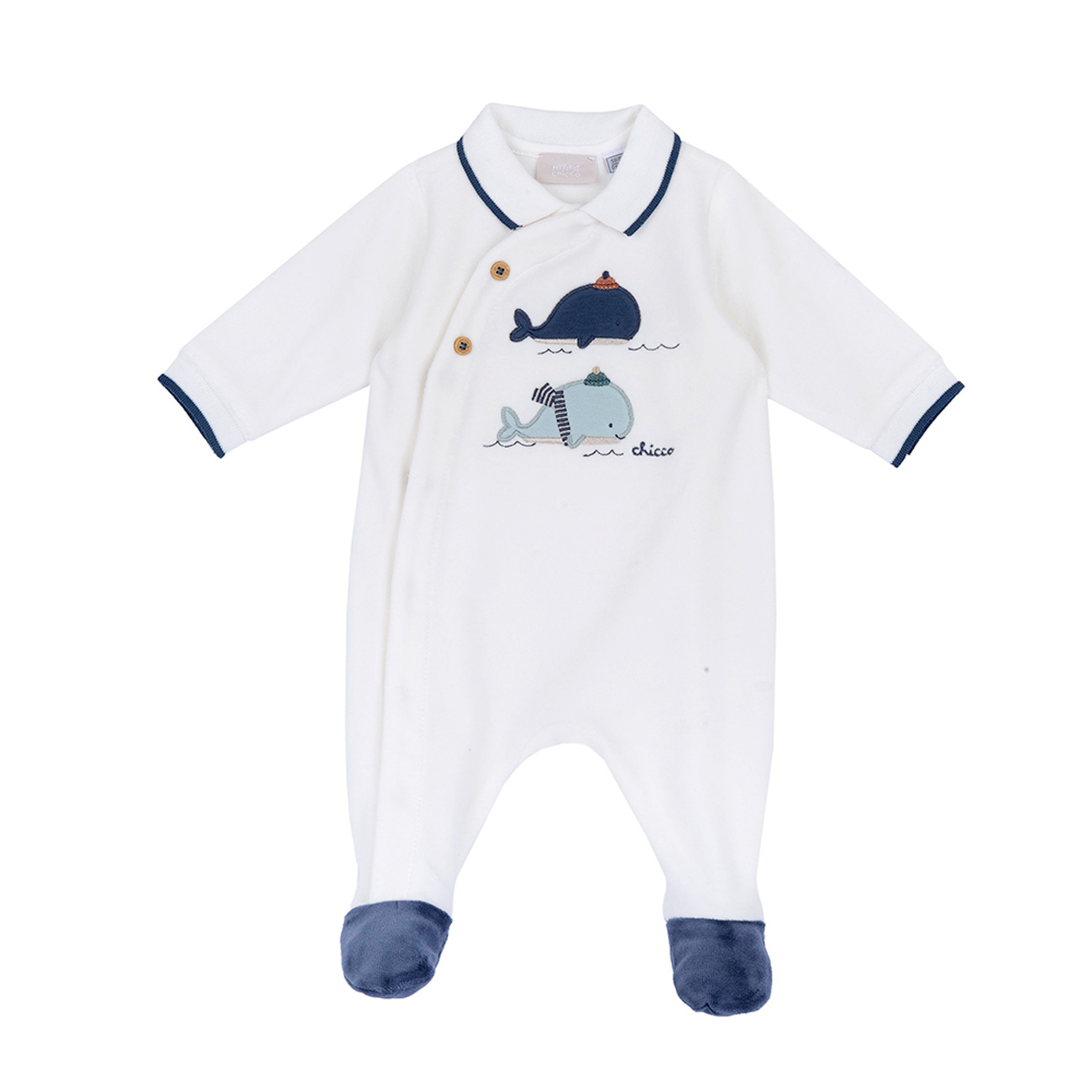 海洋鯨魚-繡鯨魚有領前側開兔裝