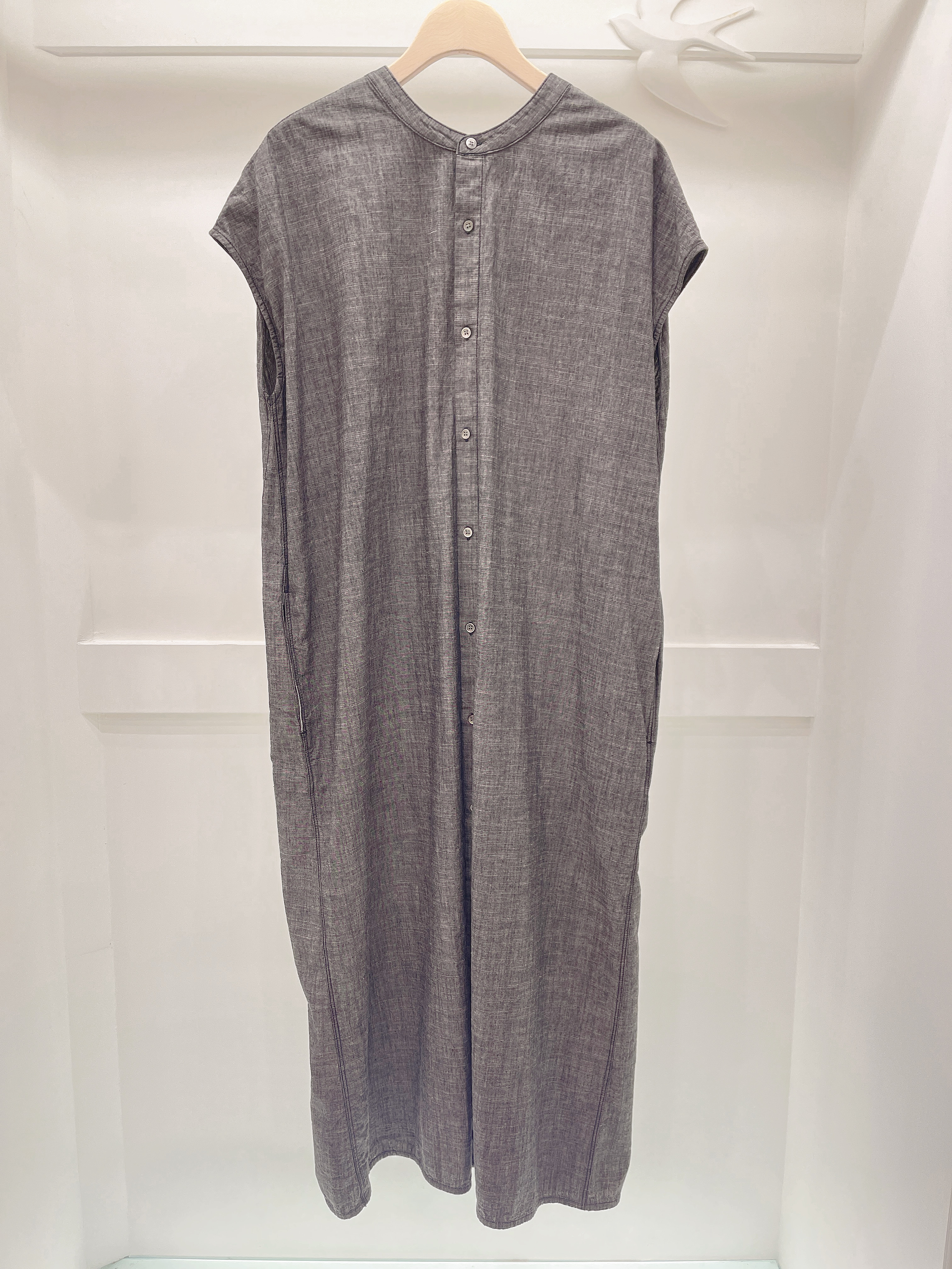 薄亞麻牛仔洋裝