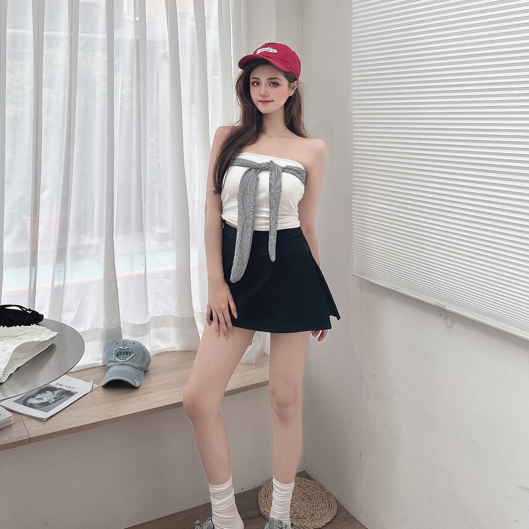 條紋綁結平口BRATOP/二色