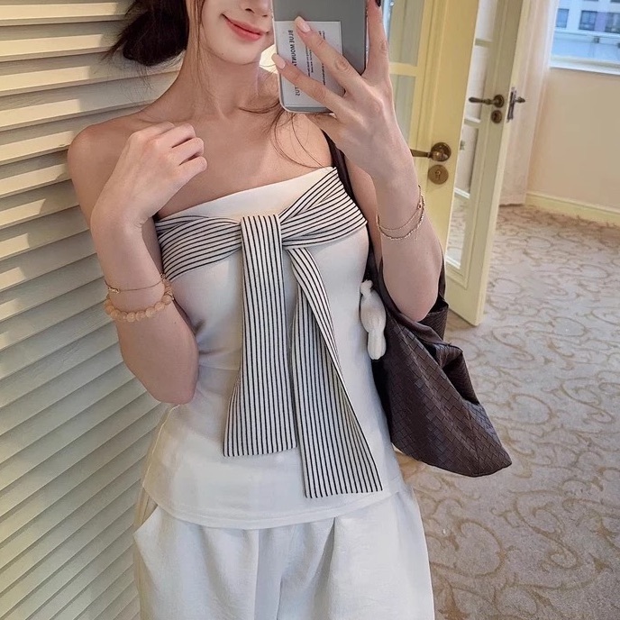 條紋綁結平口BRATOP/二色