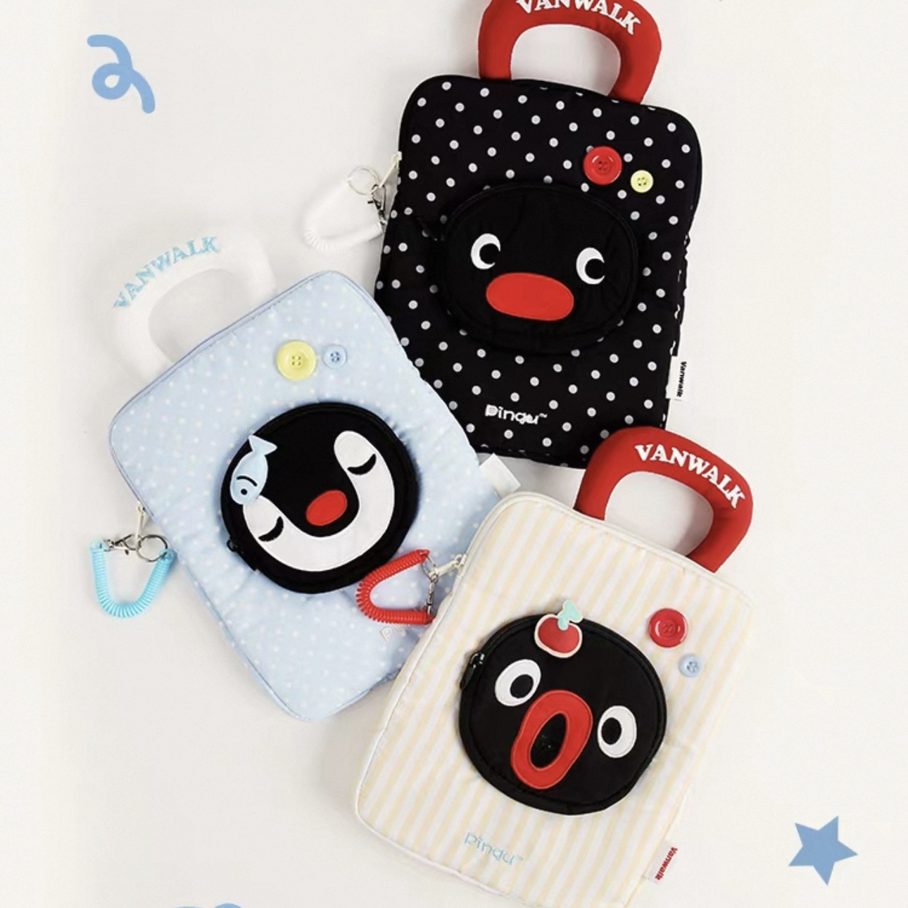 VANWALK x PINGU 企鵝家族 手提IPAD包 平板 收納袋 便攜 PINGA